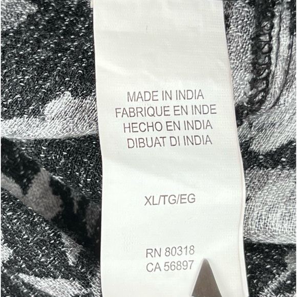 Lucky Brand Dress XL Black Floral Print Maxi Viscose Partial Lining Surplice - Picture 16 of 16